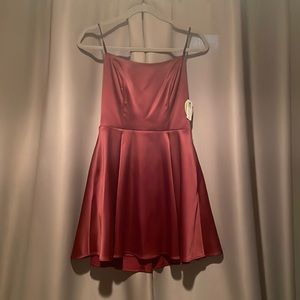 Strapless Burgundy Party Dress